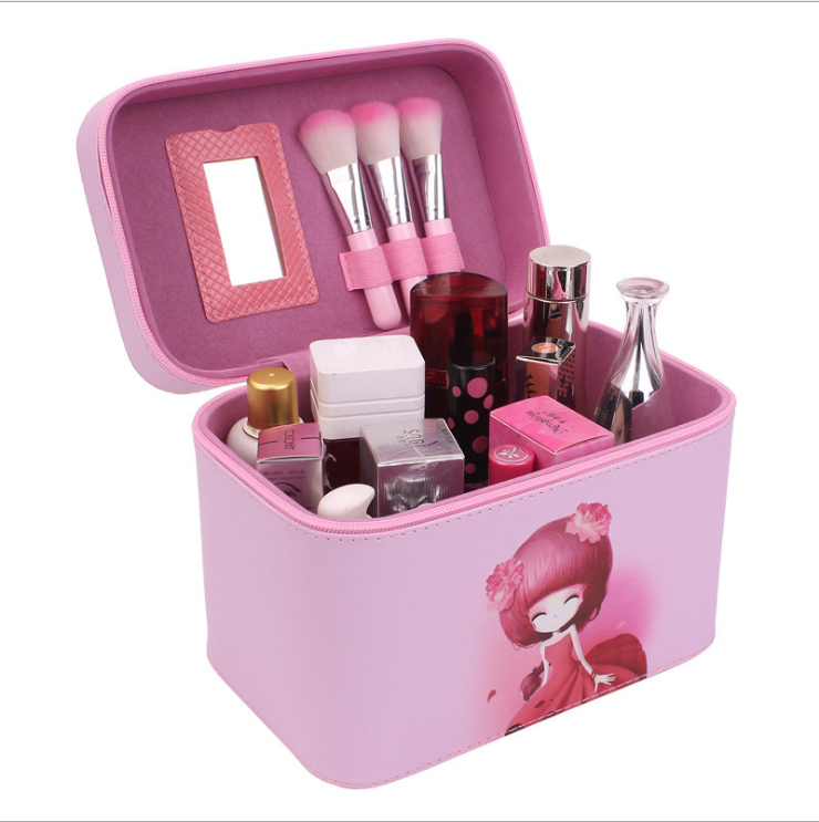 Manufacturer Korean lovable hand-held cosmetic bag waterproof travel package make-up toolbox Manufacturer Korean lovable hand-held cosmetic bag waterproof travel package make-up toolbox